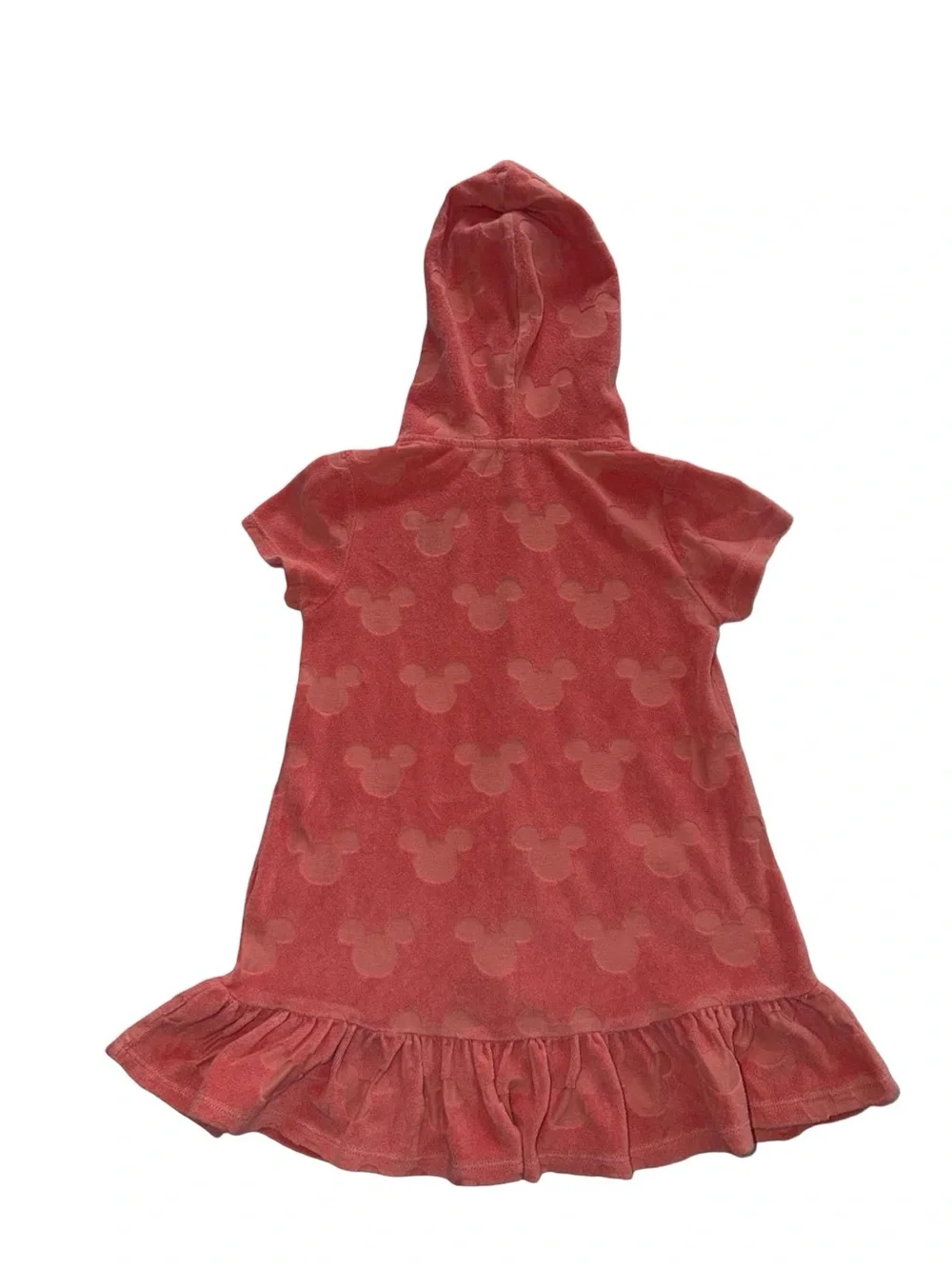 Disney Parks Minnie Mouse Embossed French Terry Hooded Swim Cover Up Towel Dress